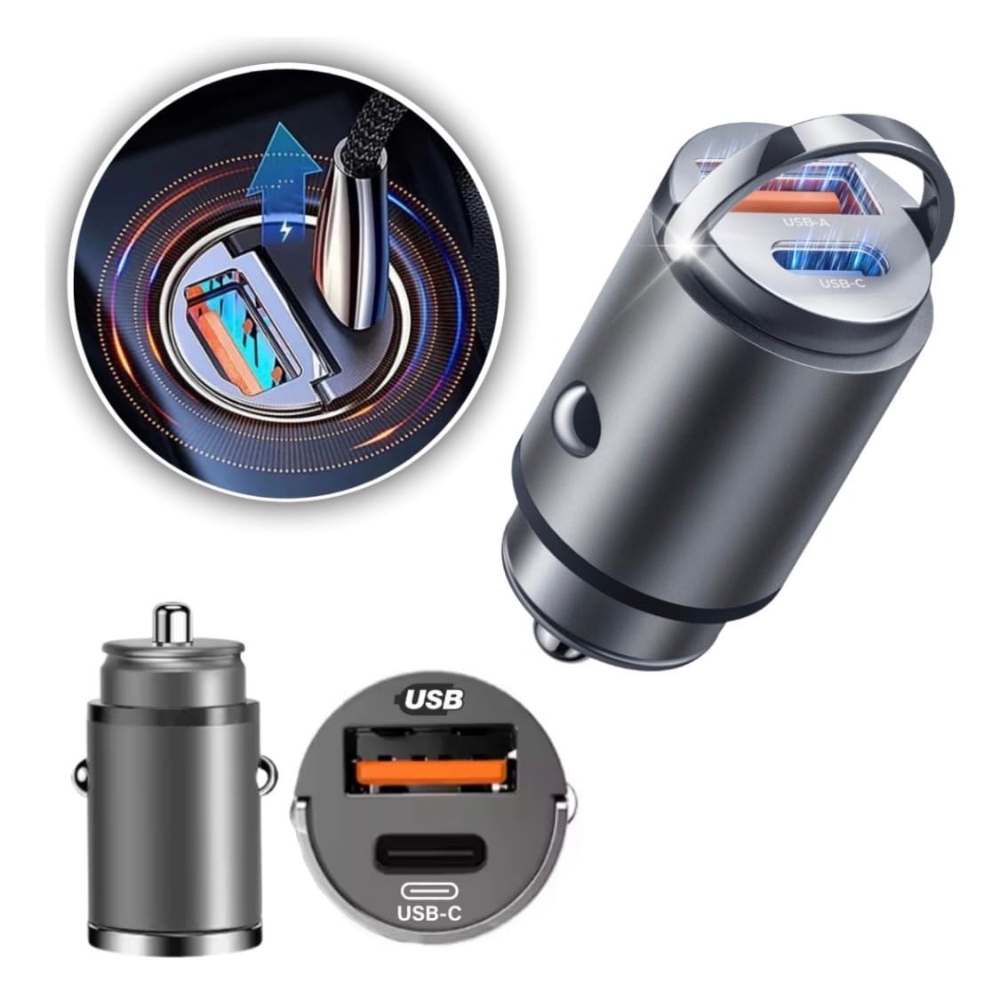 Cargador para auto 2 en 1