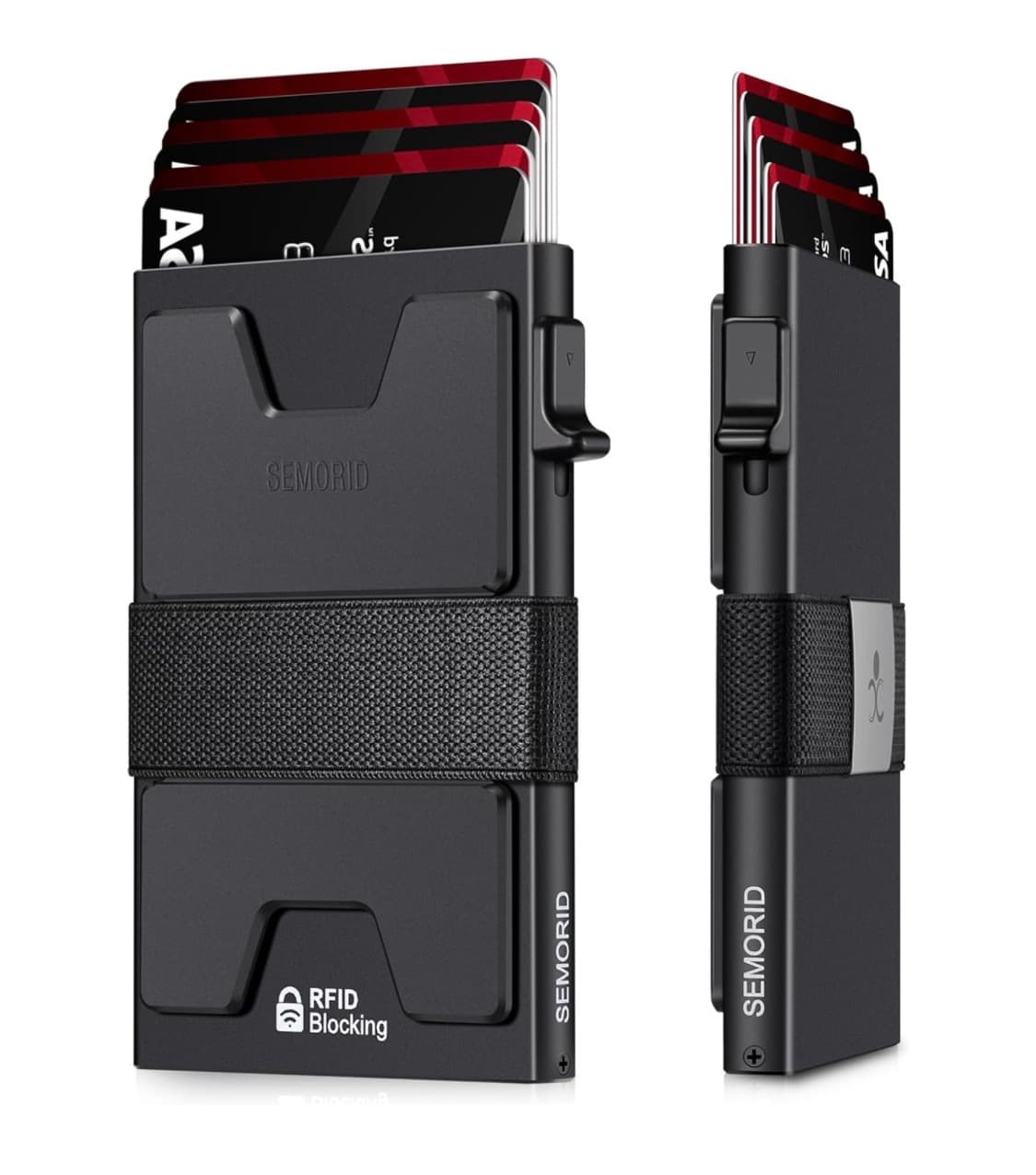 Cartera Portátil de Tarjetas de Aluminio Delgada para Hombres